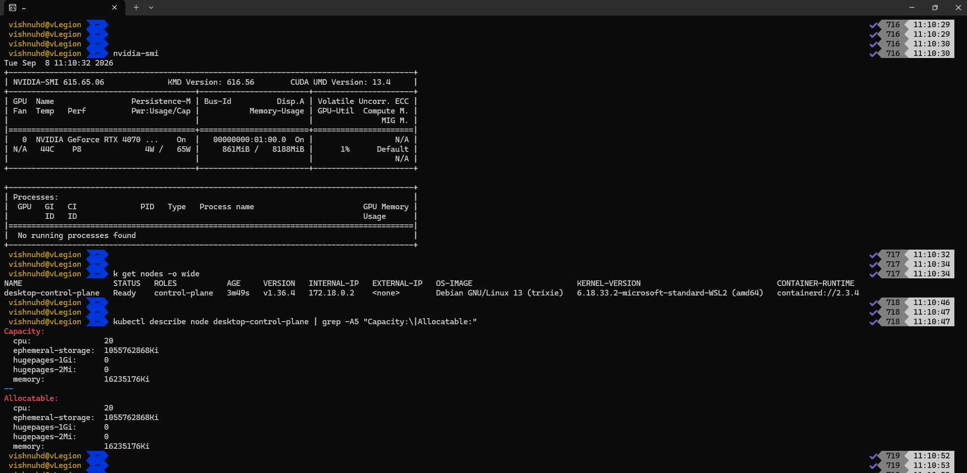 Docker Desktop Kubernetes node missing GPU resources