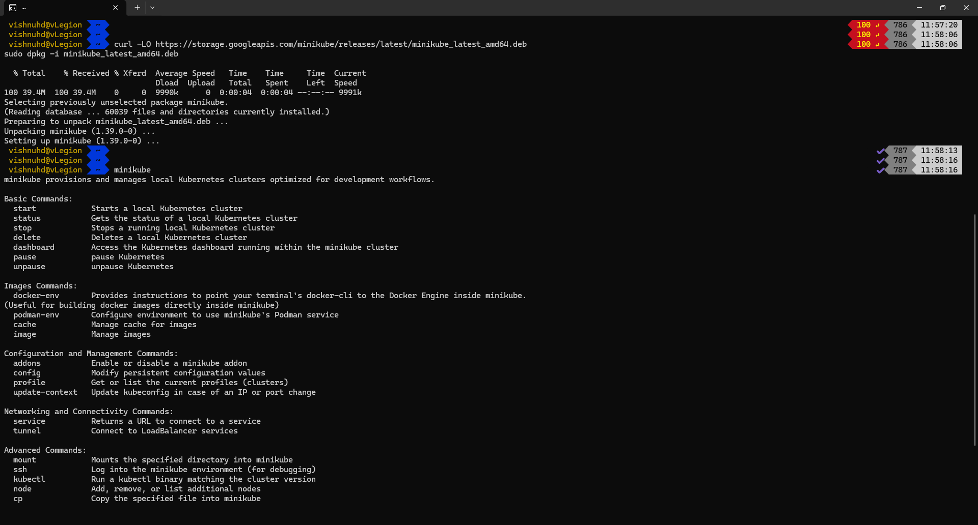 Installing Minikube package in WSL2